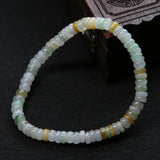 Sukhazen Natural Burmese Jade Abacus Bead Bracelet