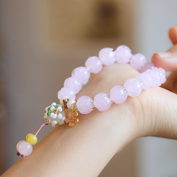 Sukhazen Snow Lotus Pink Bracelet