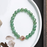 SukhaZen Green Strawberry Quartz Bracelet Bracelet