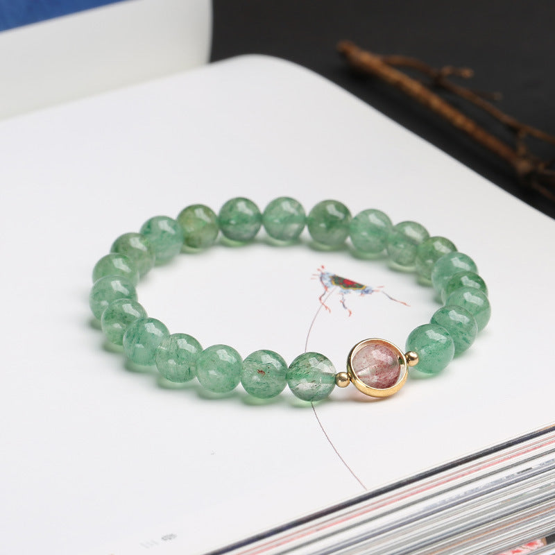 SukhaZen Green Strawberry Quartz Bracelet Bracelet