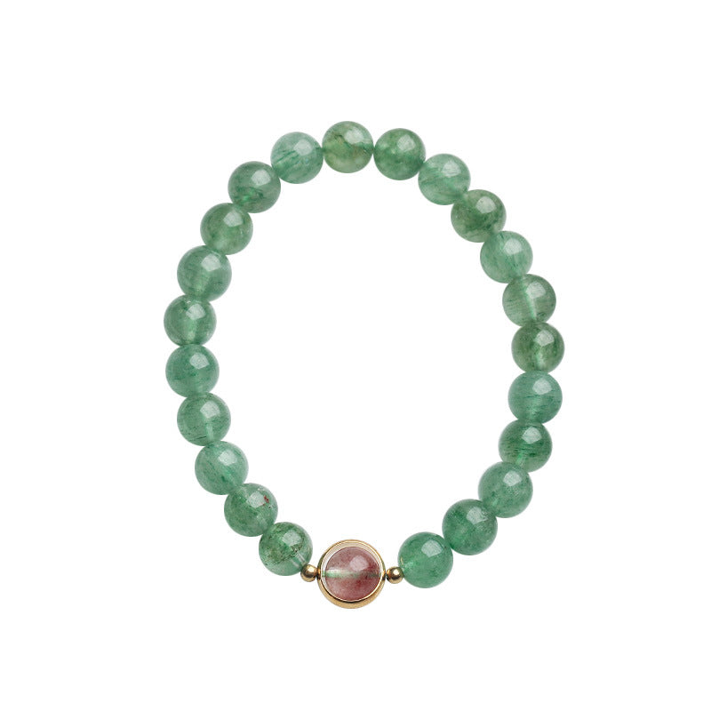 SukhaZen Green Strawberry Quartz Bracelet Bracelet