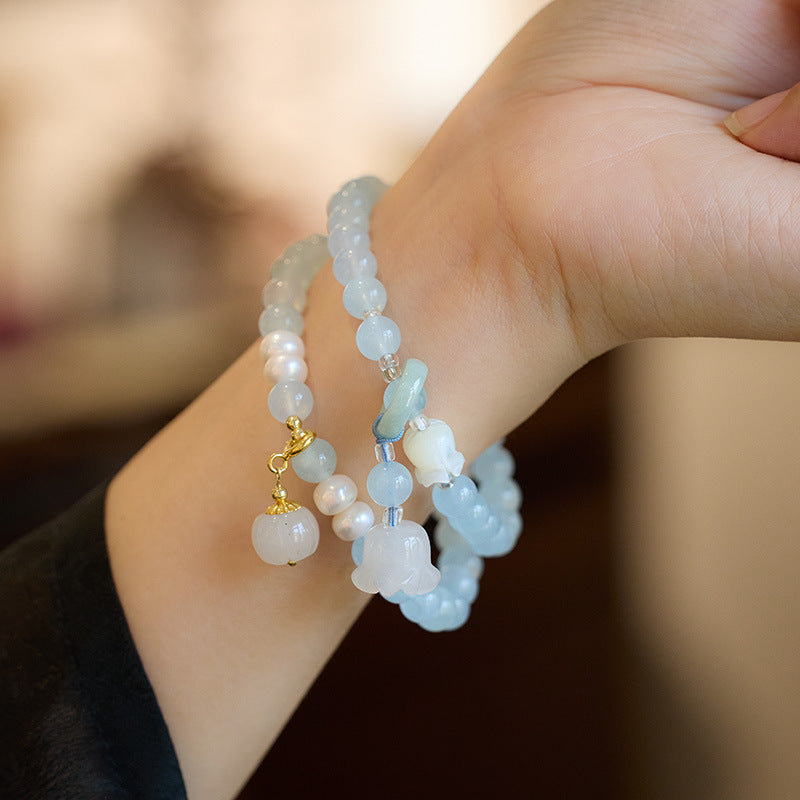 SukhaZen Columbia Blue Crystal Bracelet